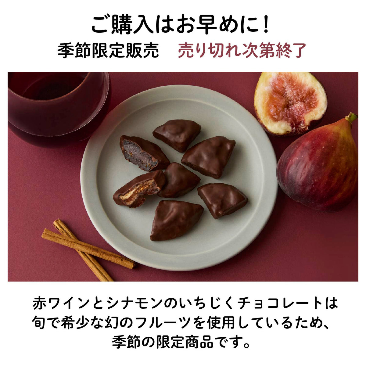 【愛知産】シナモン香る いちじくフルーツチョコレート