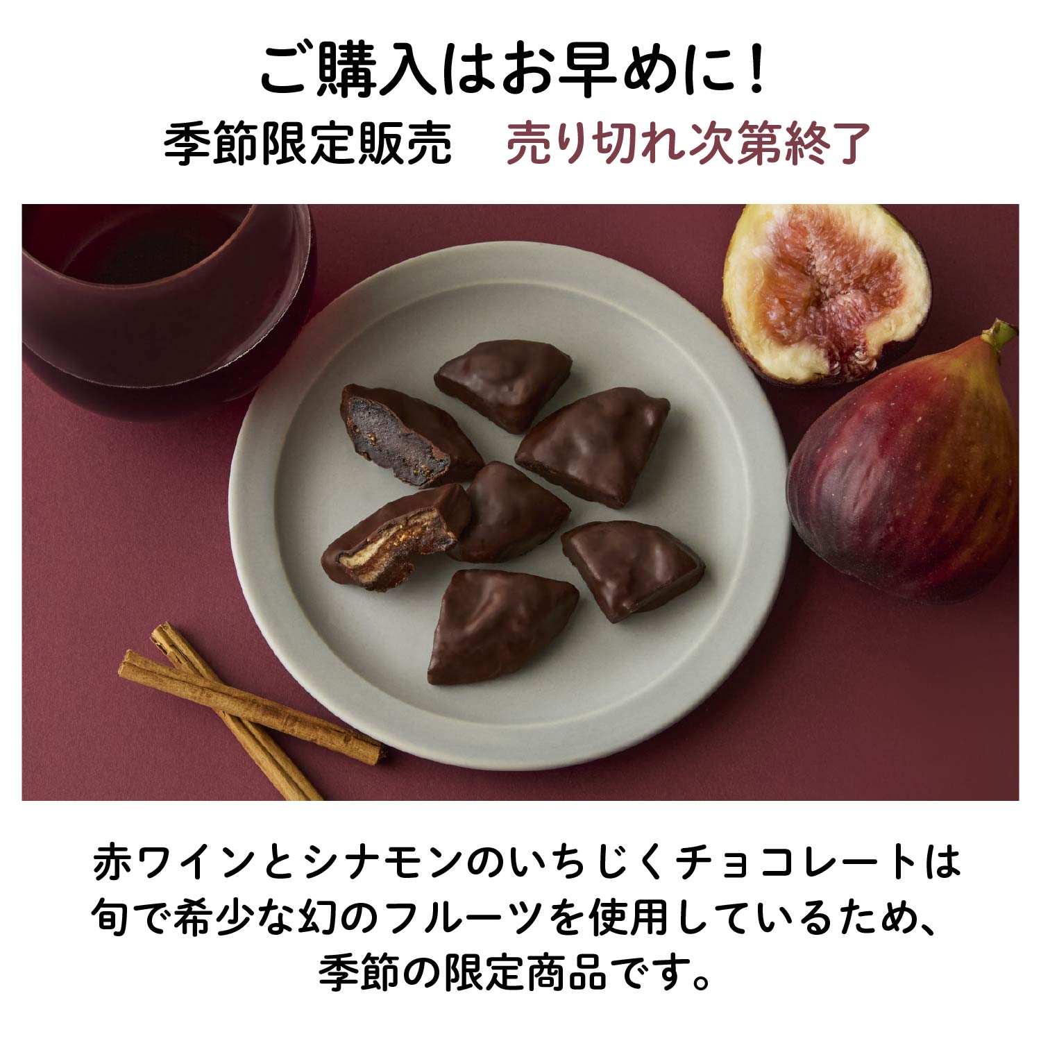 【愛知産】シナモン香る いちじくフルーツチョコレート