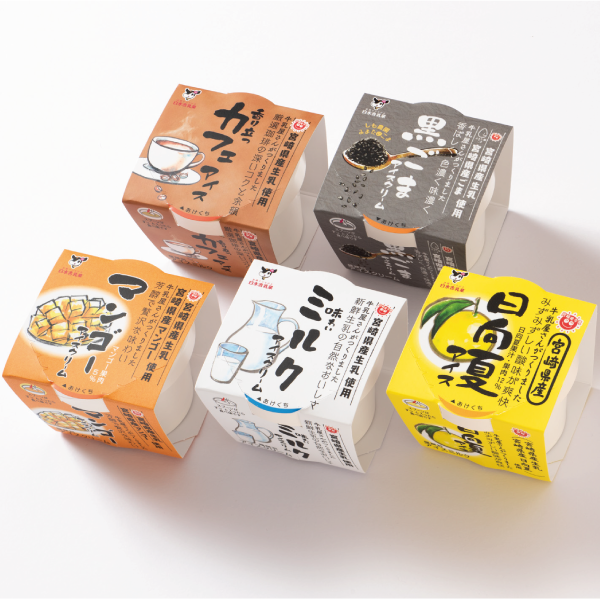 【送料無料 日時指定不可】宮崎県産日向夏アイス 完熟宮崎マンゴーアイス食べ比べ6個セット｜ご自宅用 ギフト プレゼント 贈り物 お中元に（熨斗 メッセージカード不可）